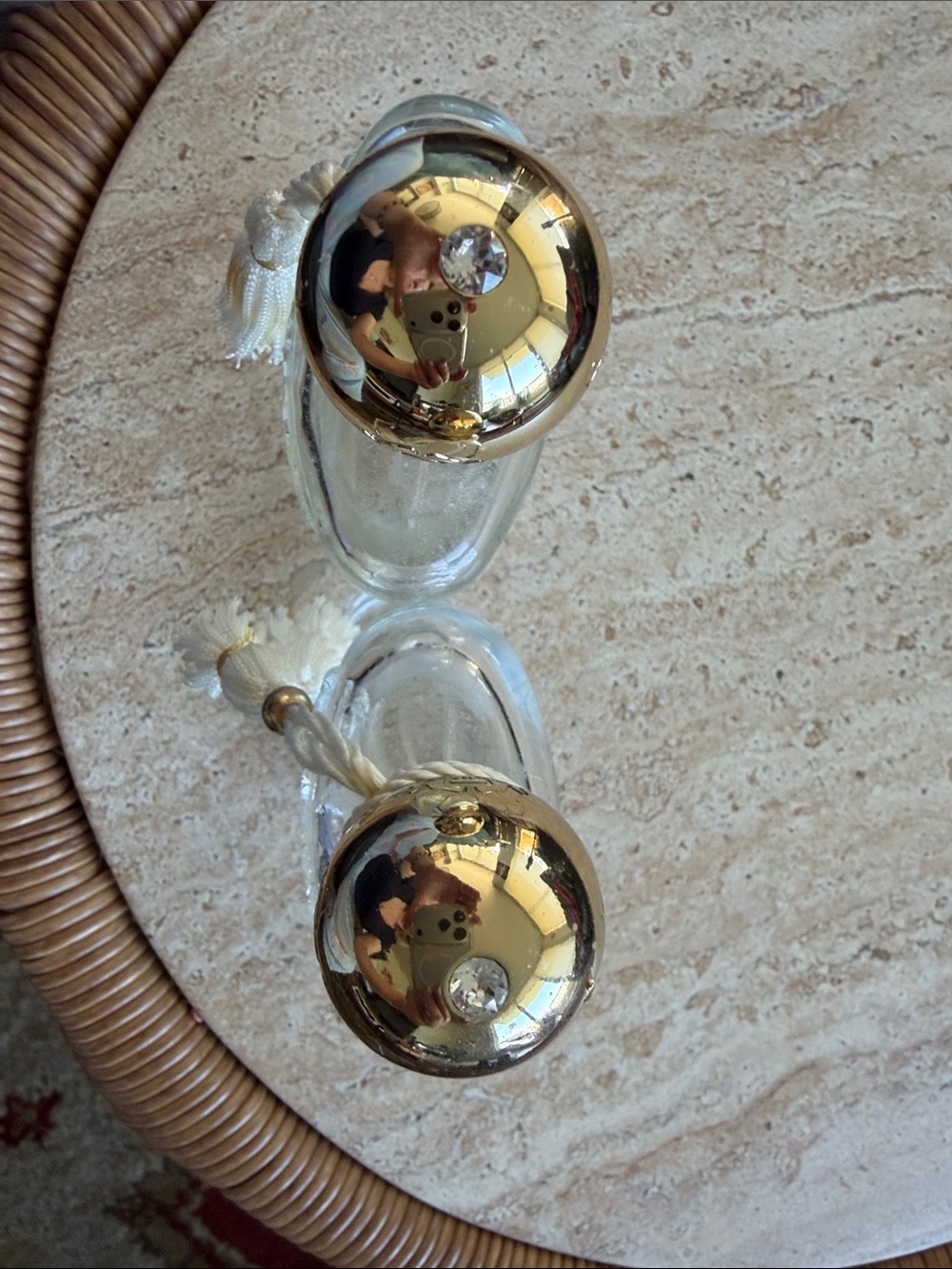 Parfums de Marly Meliora Spray 75 ml Glass empty 2 Bottles Gold CapTassel - Picture 2 of 4
